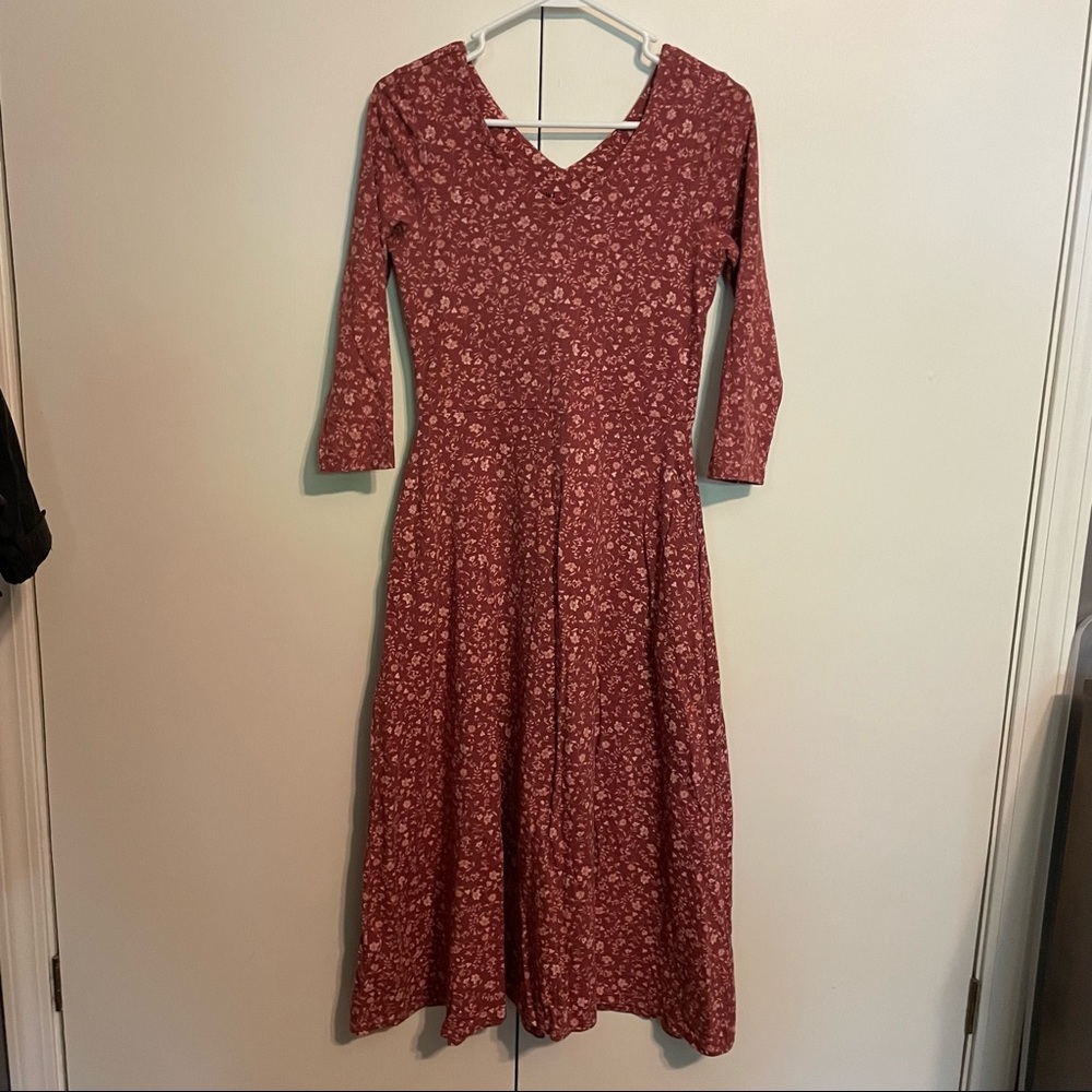 Pact organic floral dress